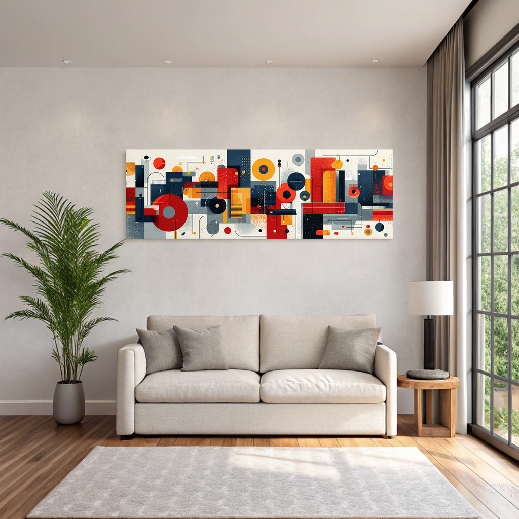 Abstrakte Digitale Bunte Geometrische Formen