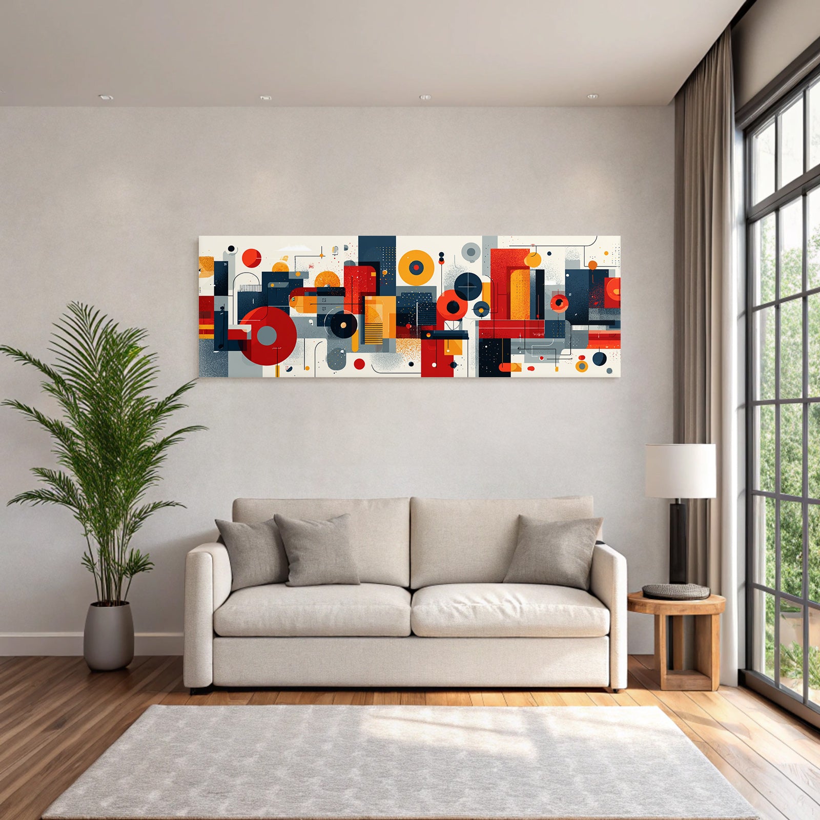 Abstrakte Digitale Bunte Geometrische Formen