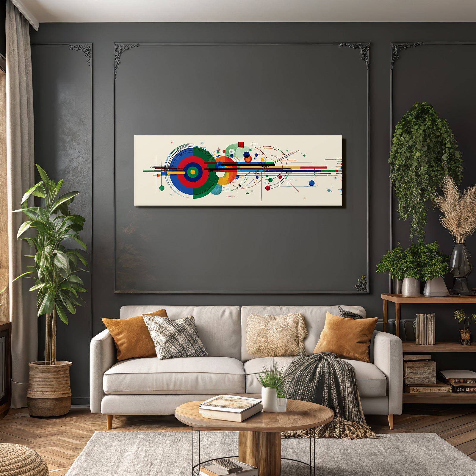 Abstrakte Digitale Kunst Bunte Geometrische Formen Dynamische Linien