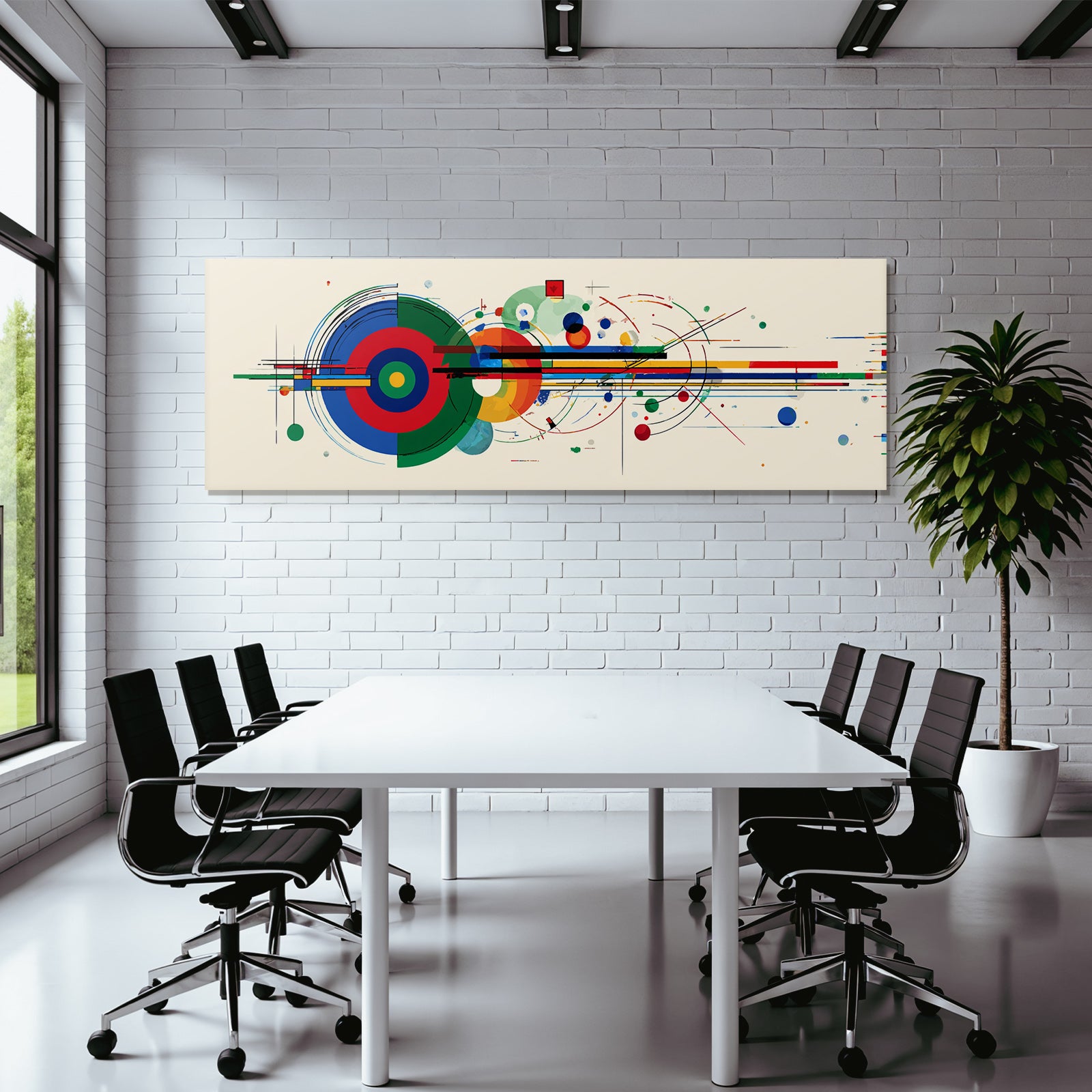 Abstrakte Digitale Kunst Bunte Geometrische Formen Dynamische Linien