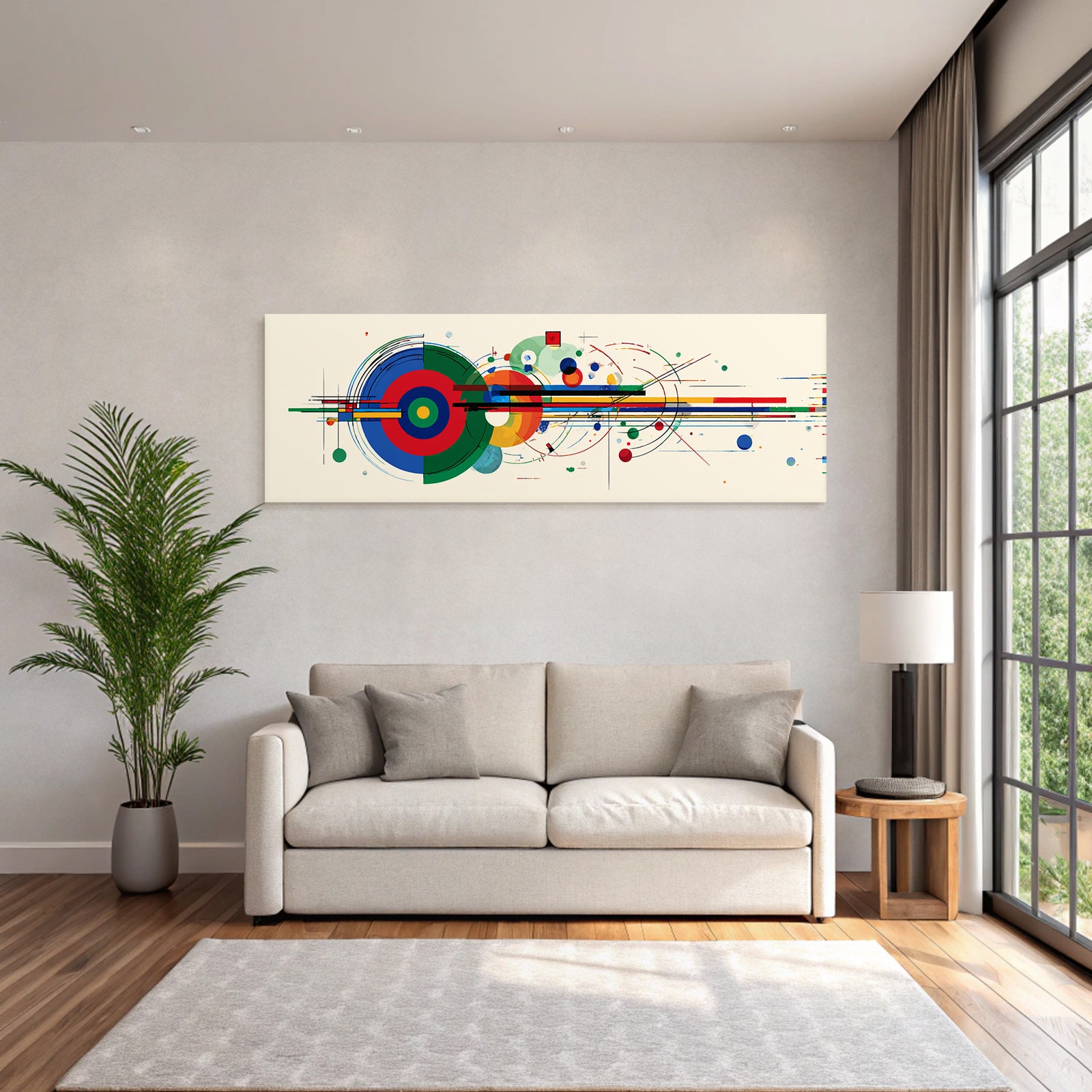 Abstrakte Digitale Kunst Bunte Geometrische Formen Dynamische Linien