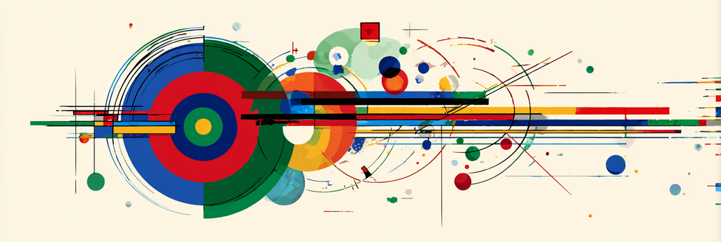 Abstrakte Digitale Kunst Bunte Geometrische Formen Dynamische Linien | Bauhaus | Stilrichtungen