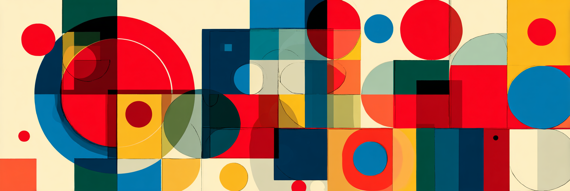 Abstrakte Geometrische Figuren Farbenfrohes Muster | Bauhaus | Stilrichtungen