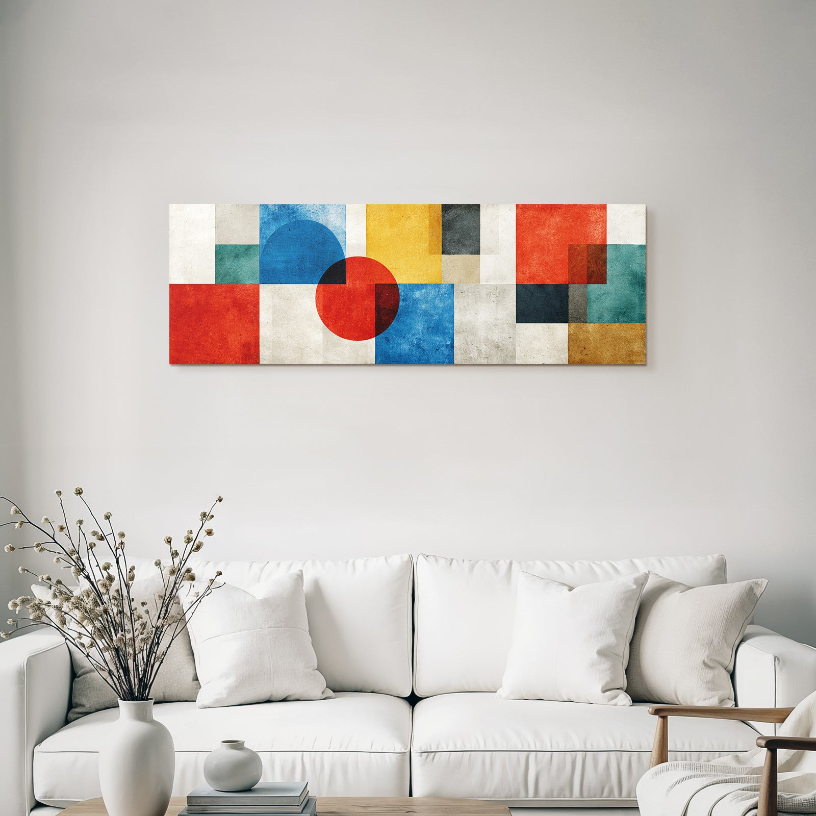 Abstrakte Komposition Mit Geometrischen Formen Und Bunten Farben