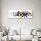 Abstrakte Kunst Mit Geometrischen Formen Und Farbklecksen