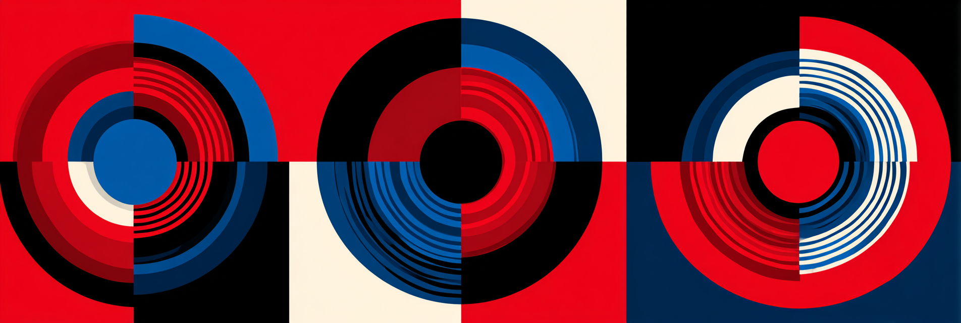 Abstraktes Design Mit Konzentrischen Kreisen | Bauhaus | Stilrichtungen