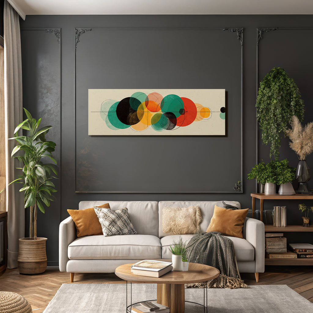 Abstraktes Dynamisches Design Mit Bunten Kreisen