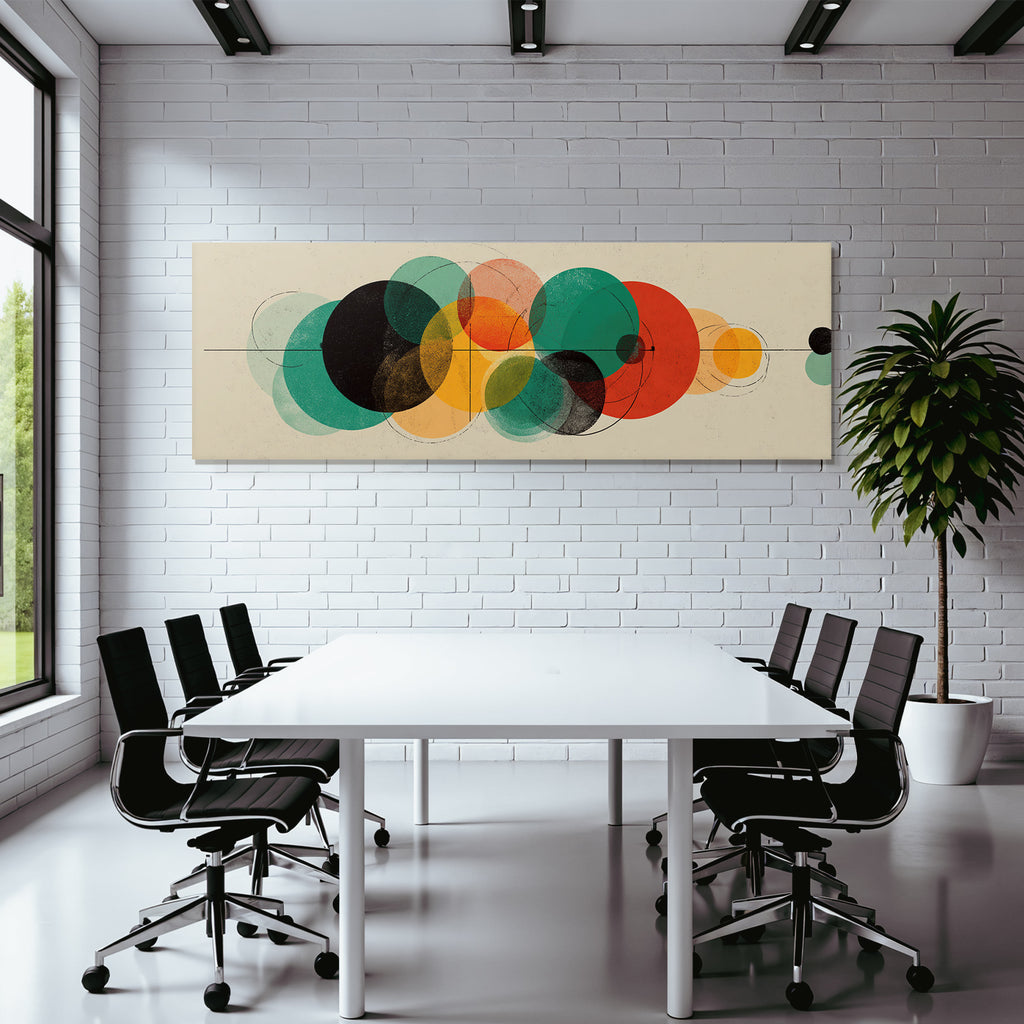 Abstraktes Dynamisches Design Mit Bunten Kreisen