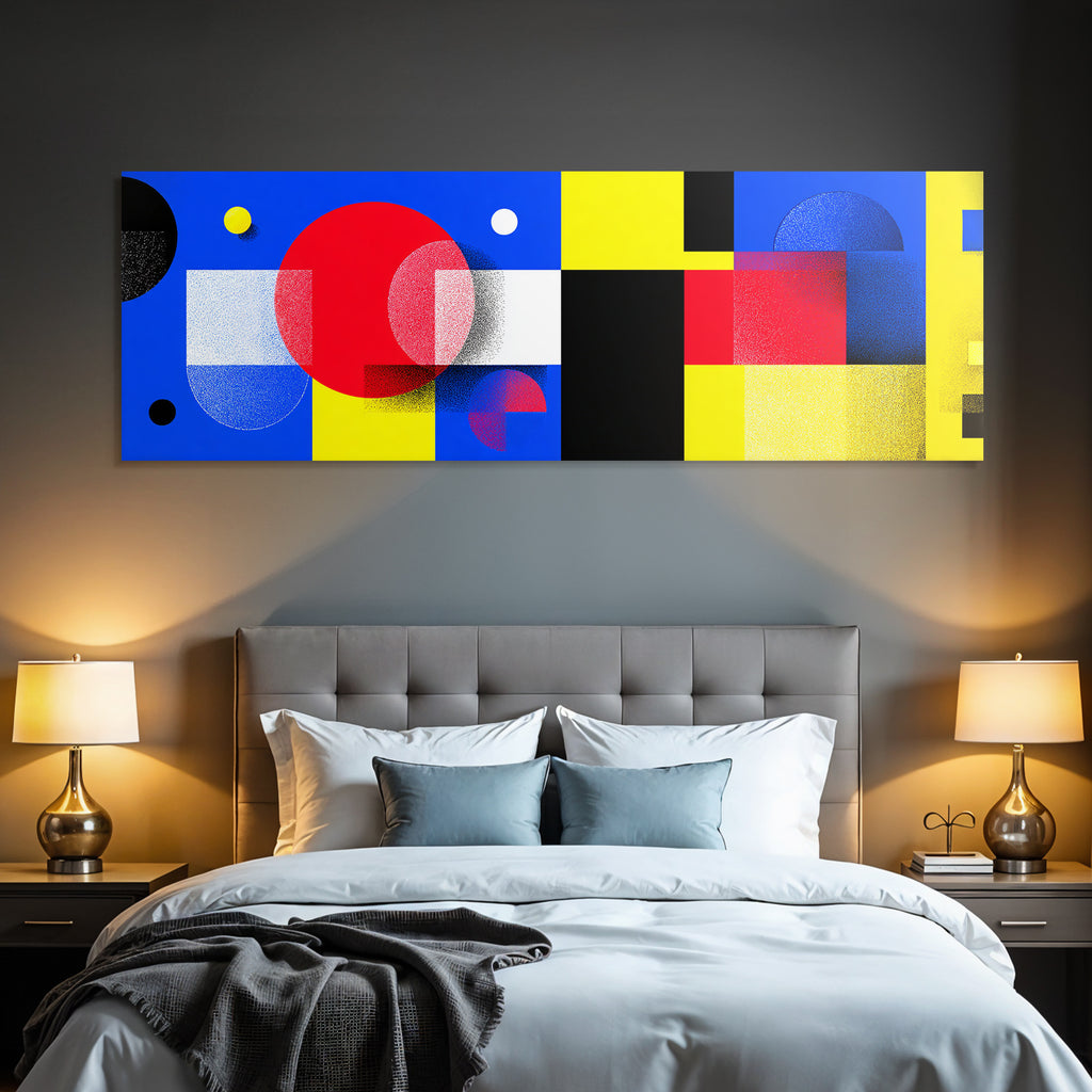 Abstraktes Geometrisches Design Mit Kreisen Quadraten Strukturen Und Punktmustern