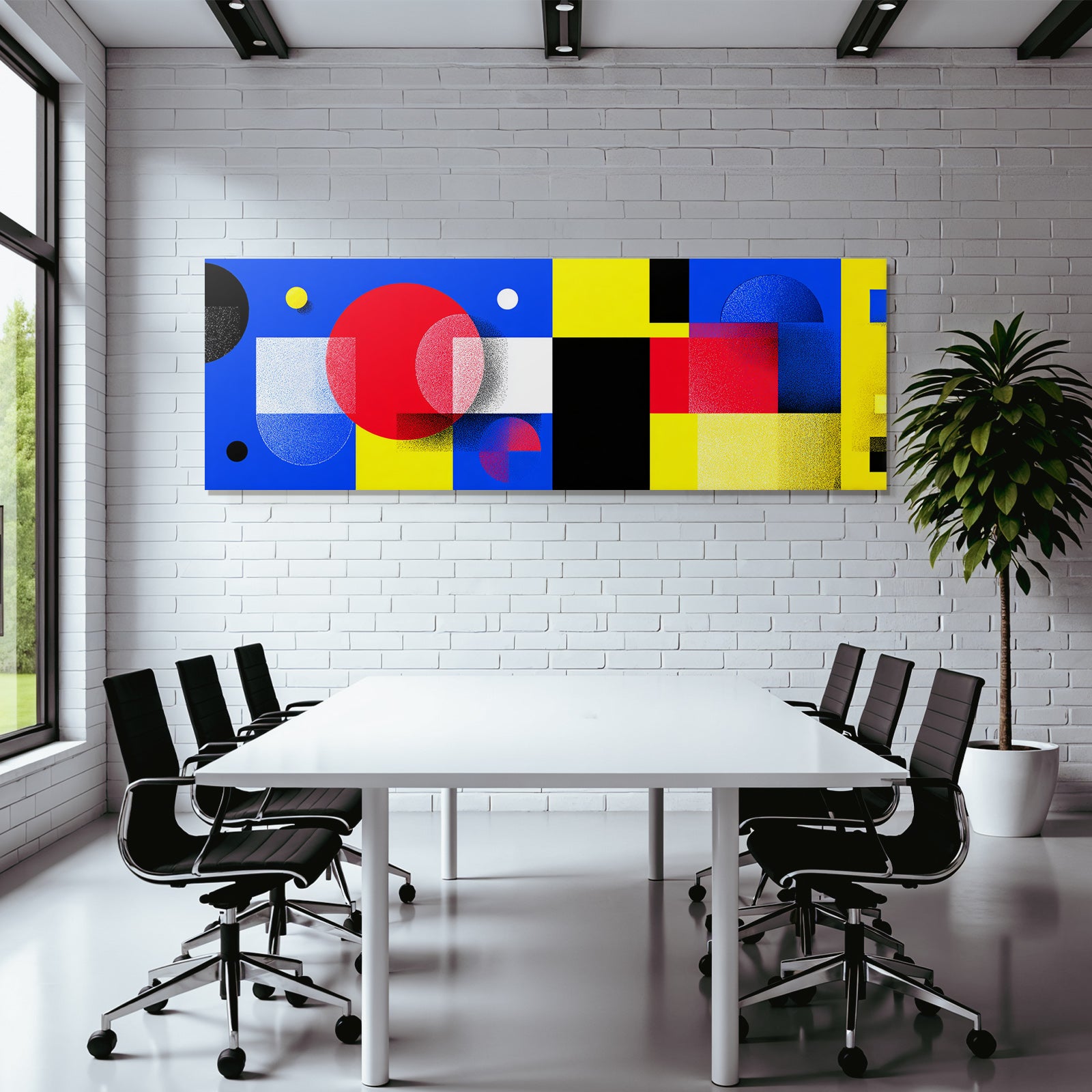Abstraktes Geometrisches Design Mit Kreisen Quadraten Strukturen Und Punktmustern