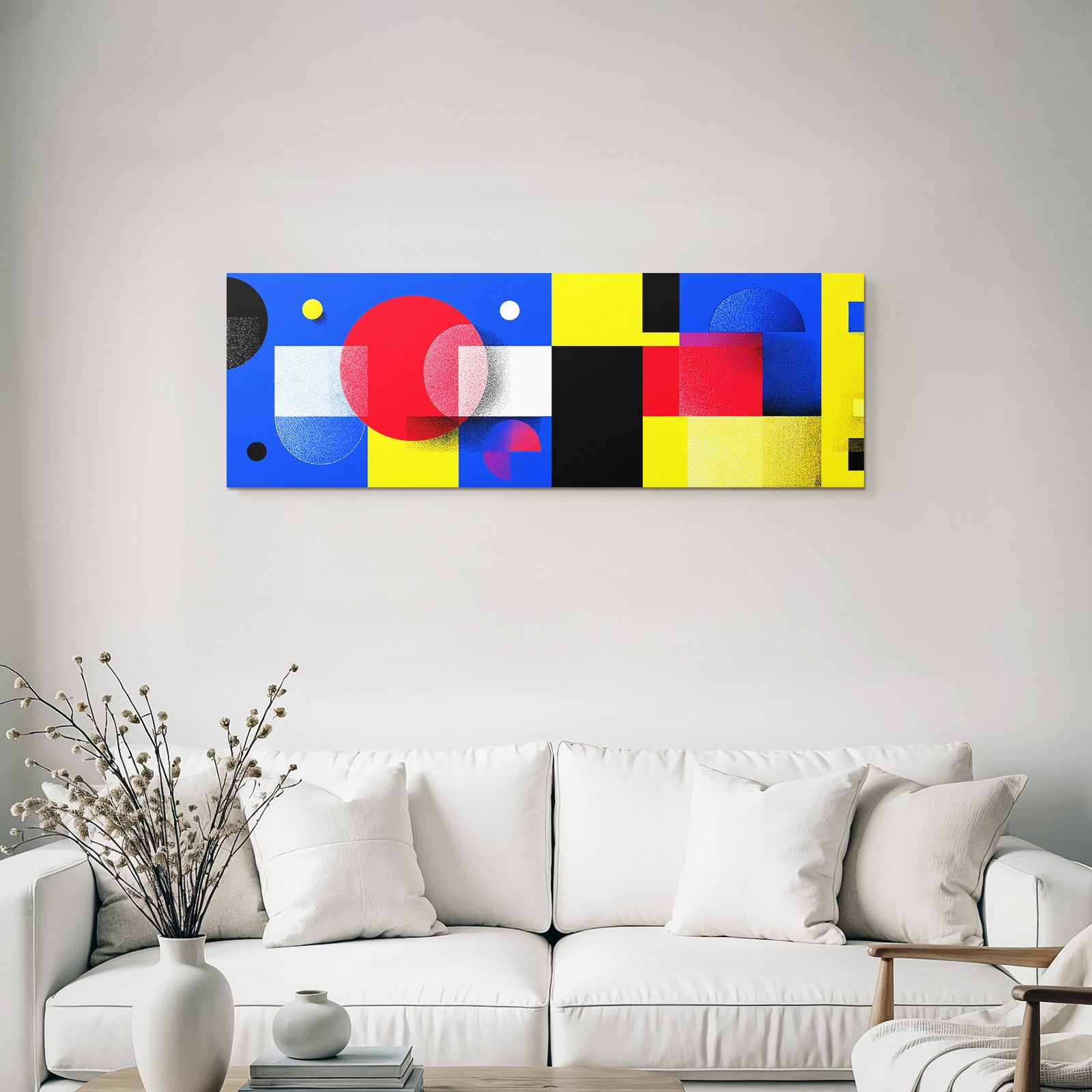Abstraktes Geometrisches Design Mit Kreisen Quadraten Strukturen Und Punktmustern