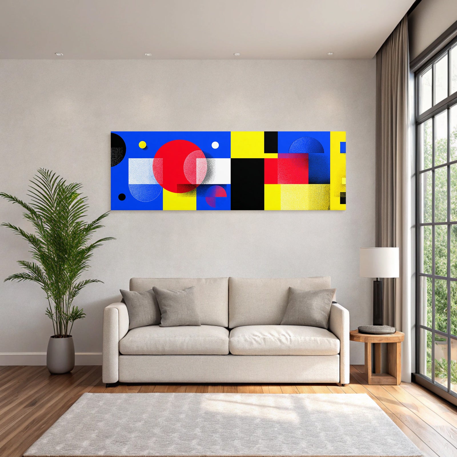 Abstraktes Geometrisches Design Mit Kreisen Quadraten Strukturen Und Punktmustern