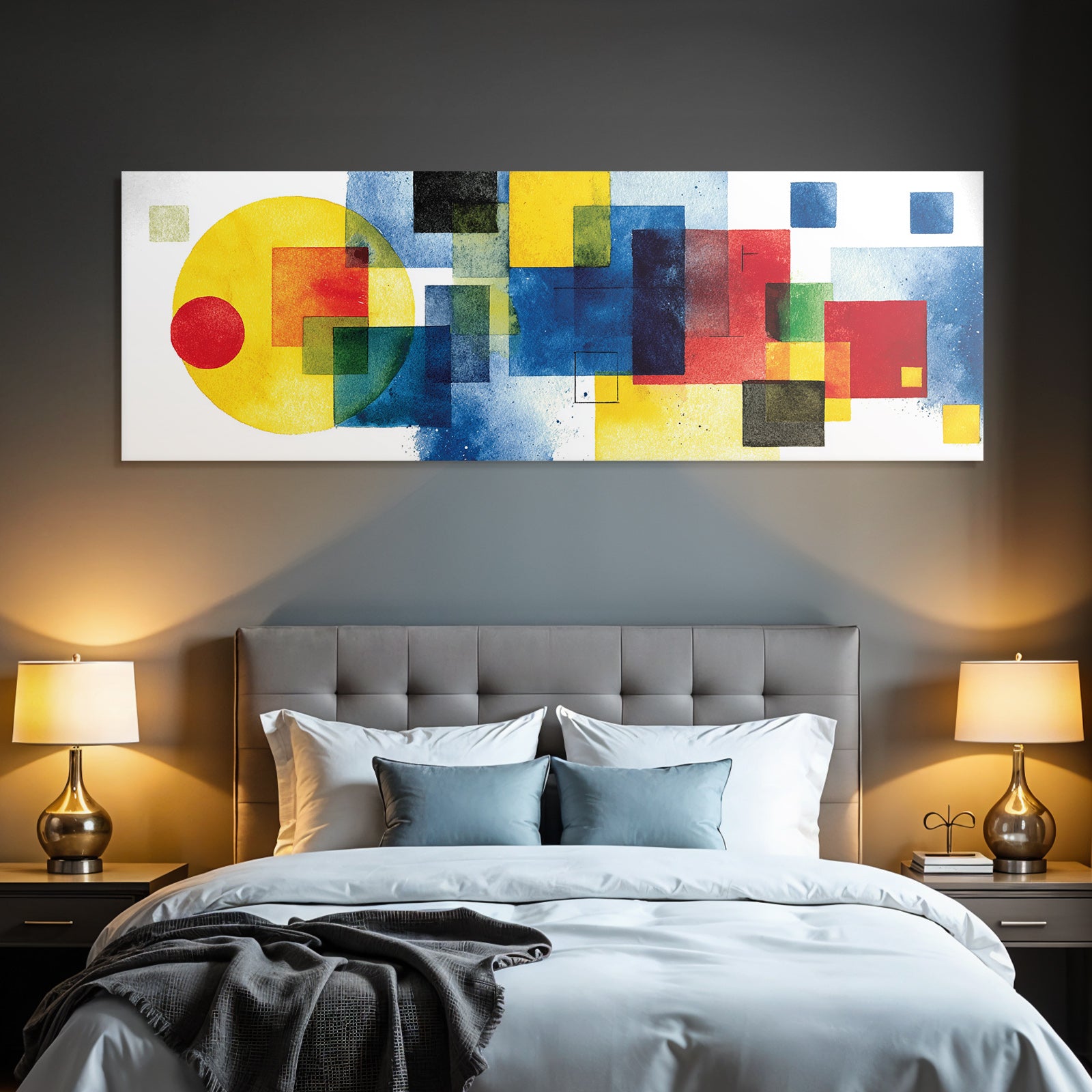Buntes Abstraktes Kunstwerk Mit Geometrischen Formen