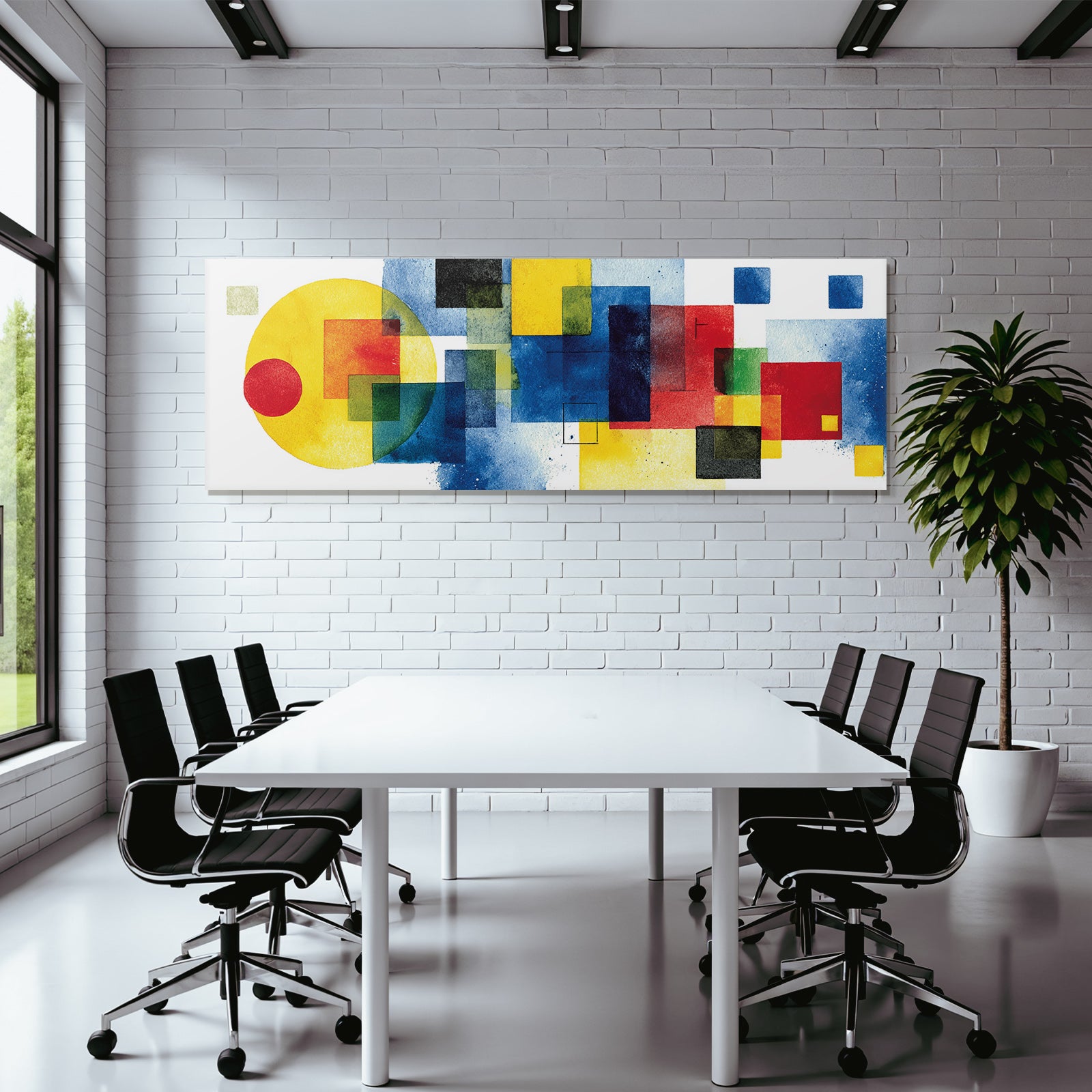 Buntes Abstraktes Kunstwerk Mit Geometrischen Formen