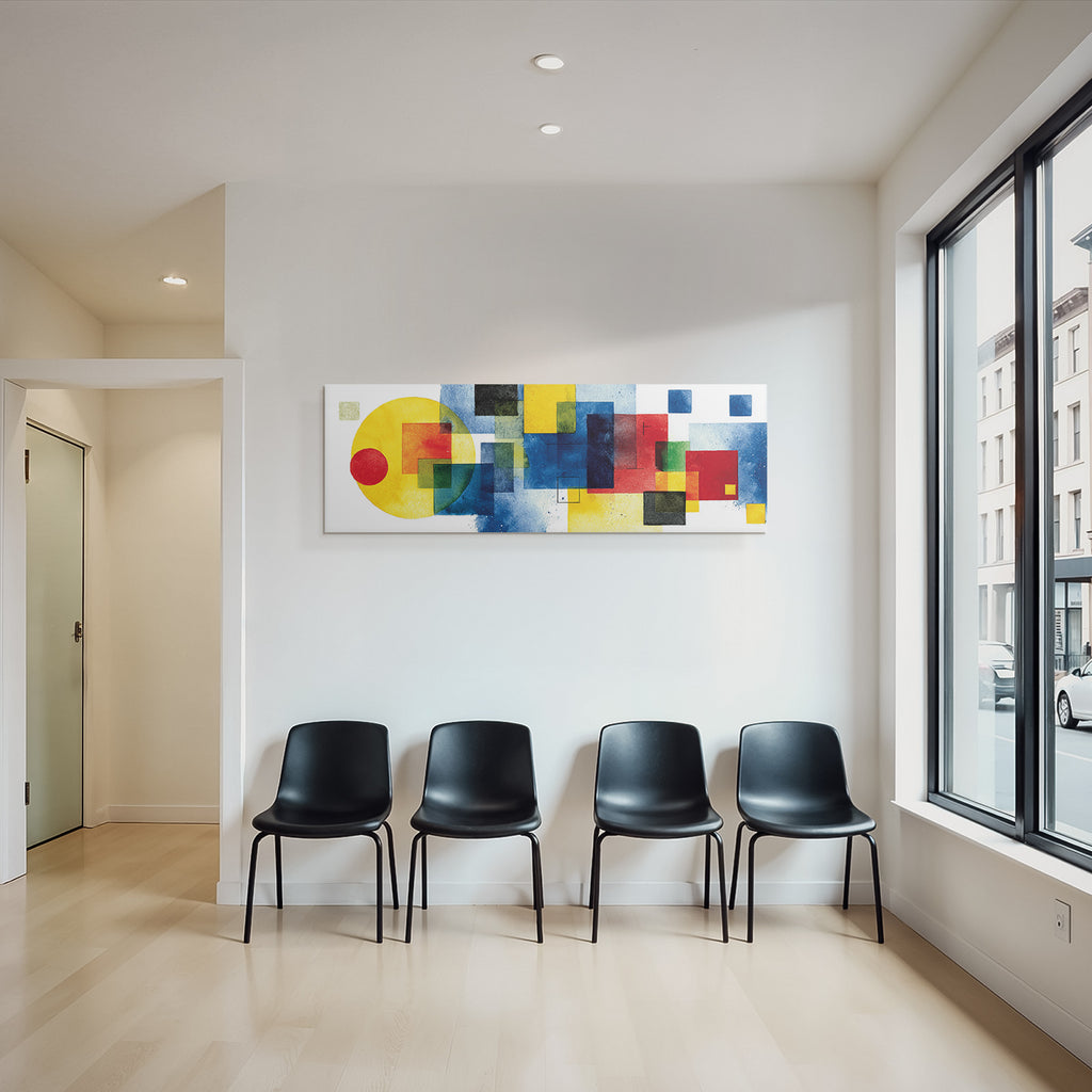 Buntes Abstraktes Kunstwerk Mit Geometrischen Formen