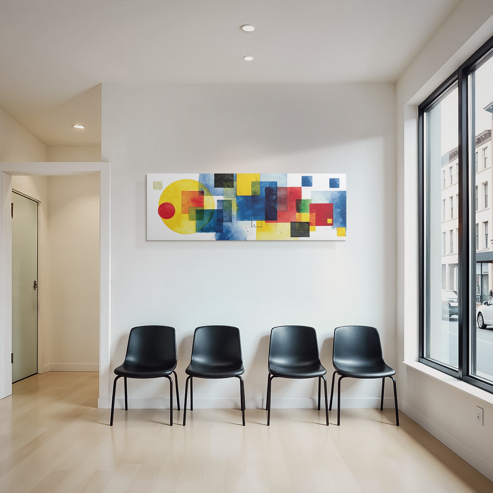 Buntes Abstraktes Kunstwerk Mit Geometrischen Formen