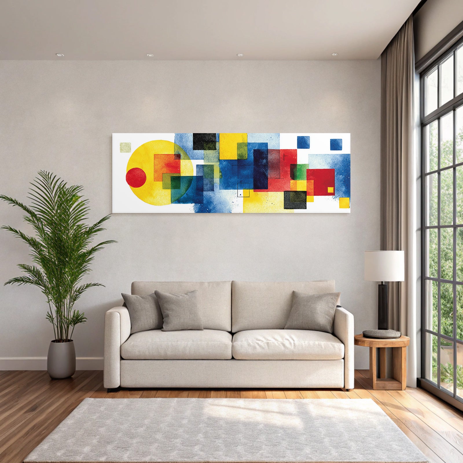 Buntes Abstraktes Kunstwerk Mit Geometrischen Formen