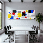 Modernes Abstraktes Design Mit Geometrischen Formen Und Leuchtenden Farben