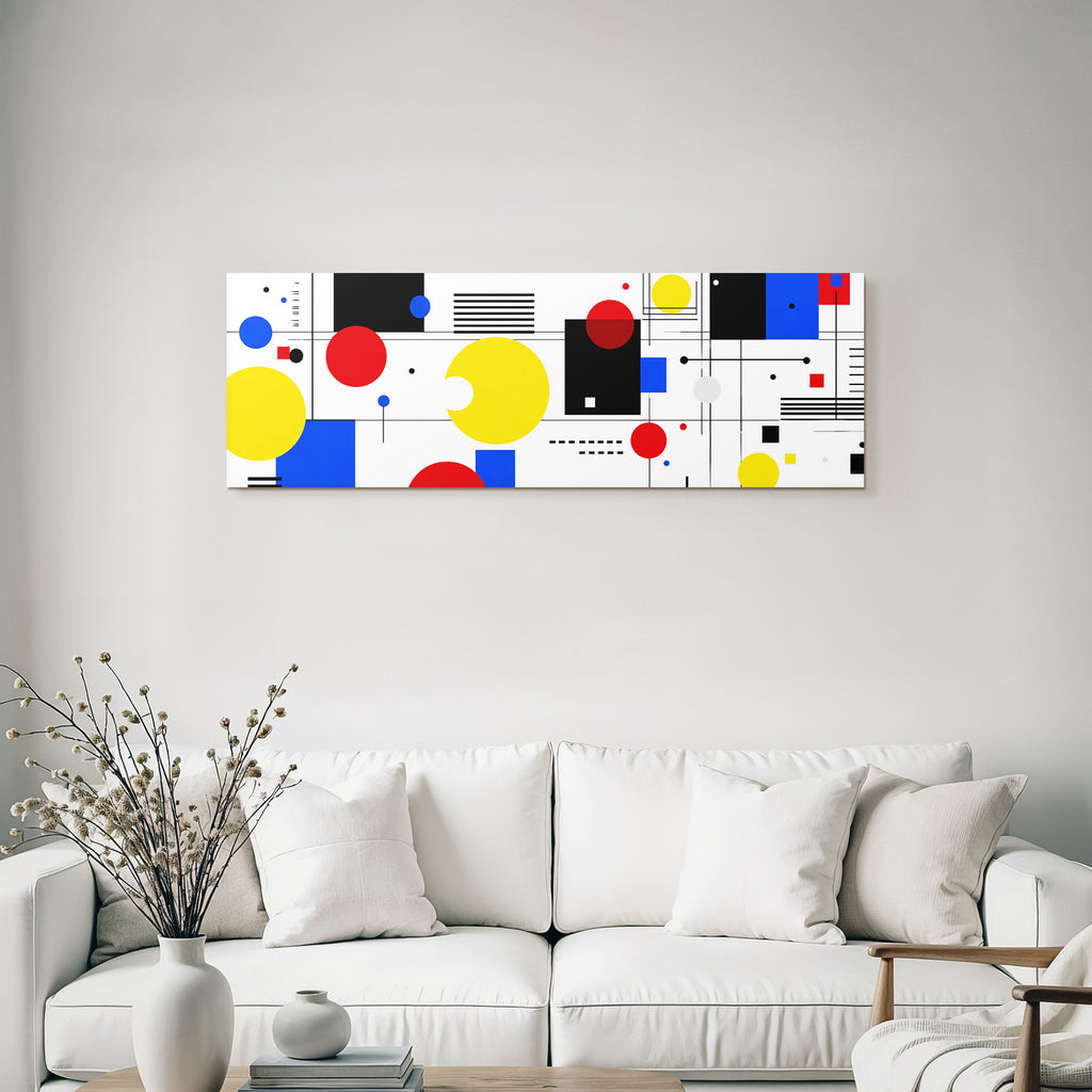 Modernes Abstraktes Design Mit Geometrischen Formen Und Leuchtenden Farben