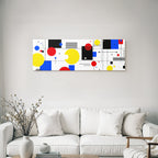 Modernes Abstraktes Design Mit Geometrischen Formen Und Leuchtenden Farben