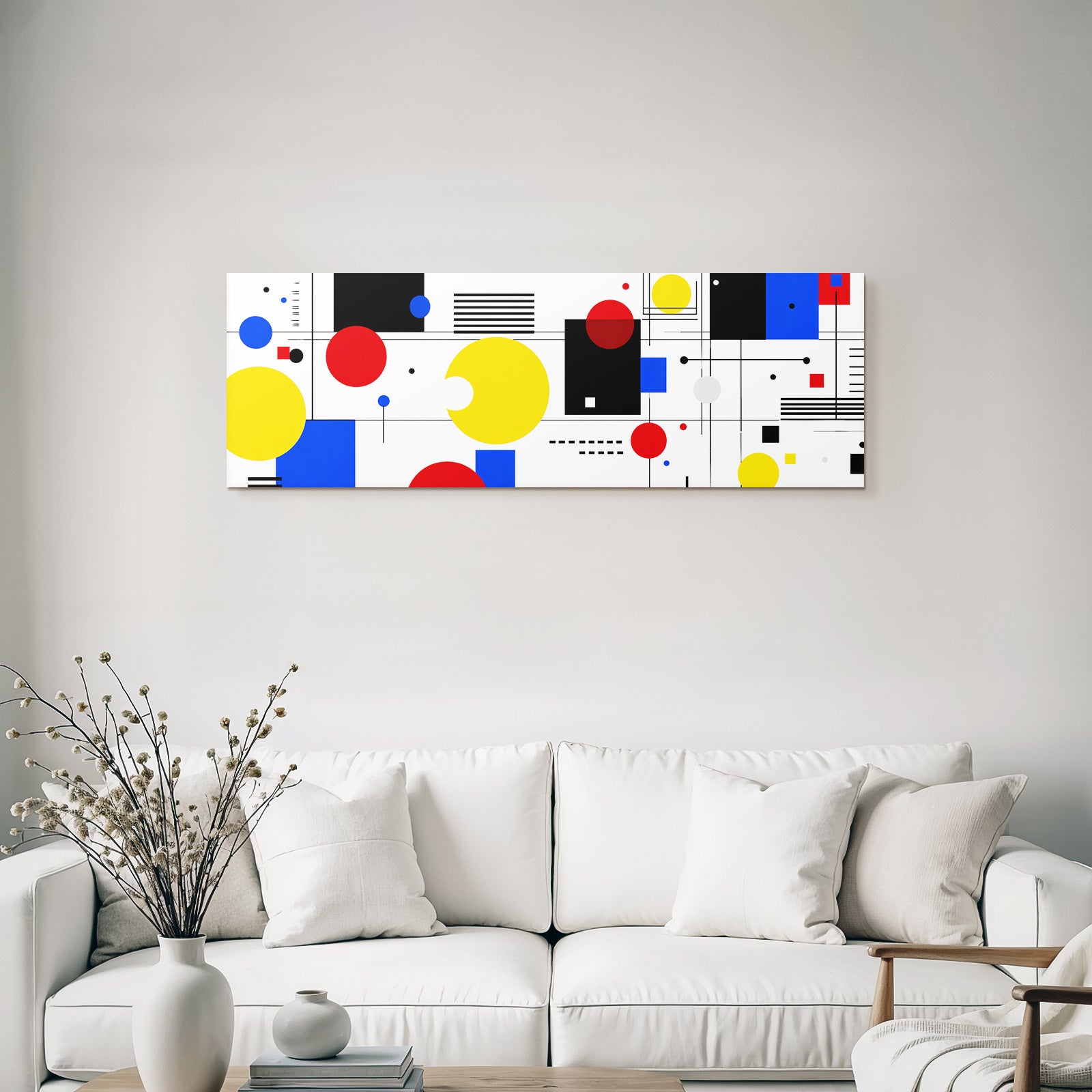 Modernes Abstraktes Design Mit Geometrischen Formen Und Leuchtenden Farben