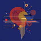 Abstraktes Geometrisches Design Mit Kreisen Quadraten Und Streifen | Bauhaus | Stilrichtungen