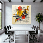 Geometrische Formen Blätter Und Beeren Abstrakte Collage