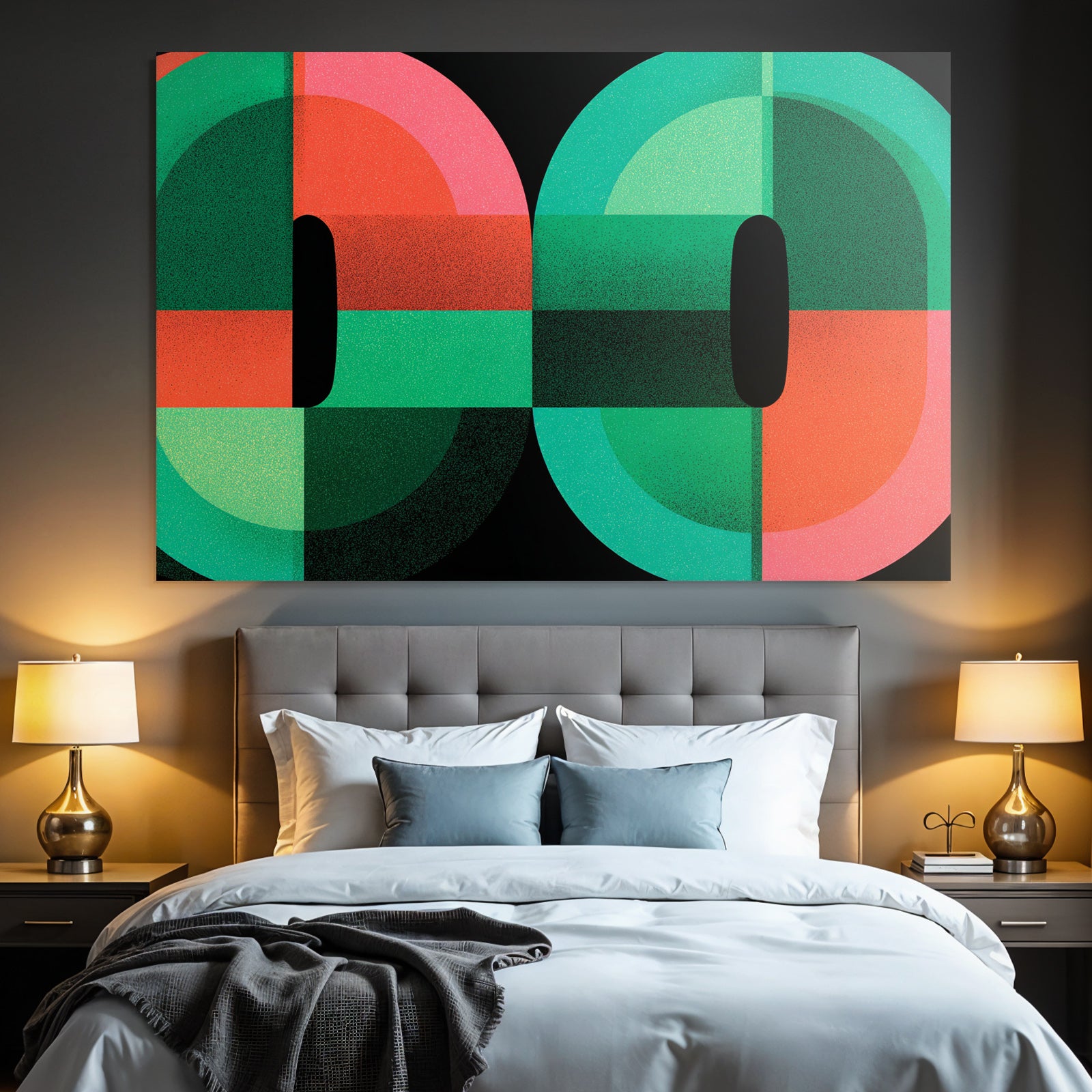 Abstraktes Grafikdesign Mit Kreisen Und Vibranten Farben