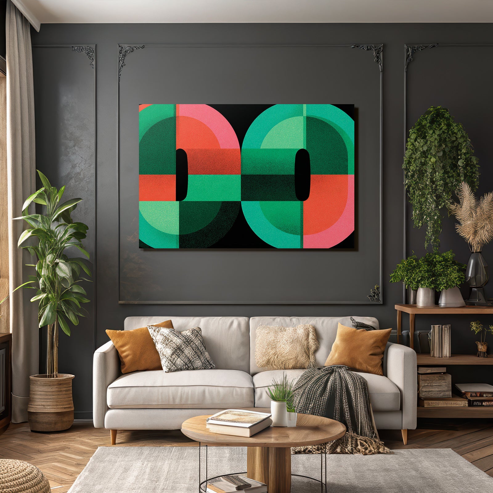 Abstraktes Grafikdesign Mit Kreisen Und Vibranten Farben