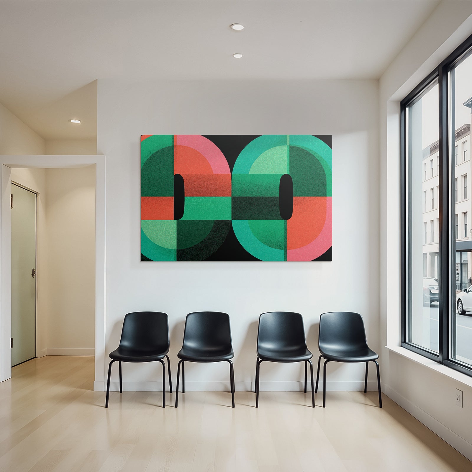 Abstraktes Grafikdesign Mit Kreisen Und Vibranten Farben