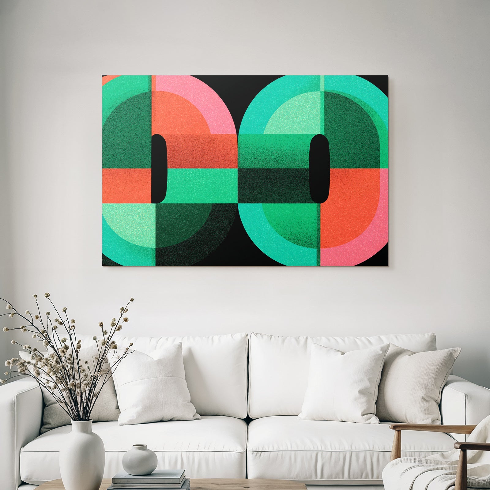 Abstraktes Grafikdesign Mit Kreisen Und Vibranten Farben