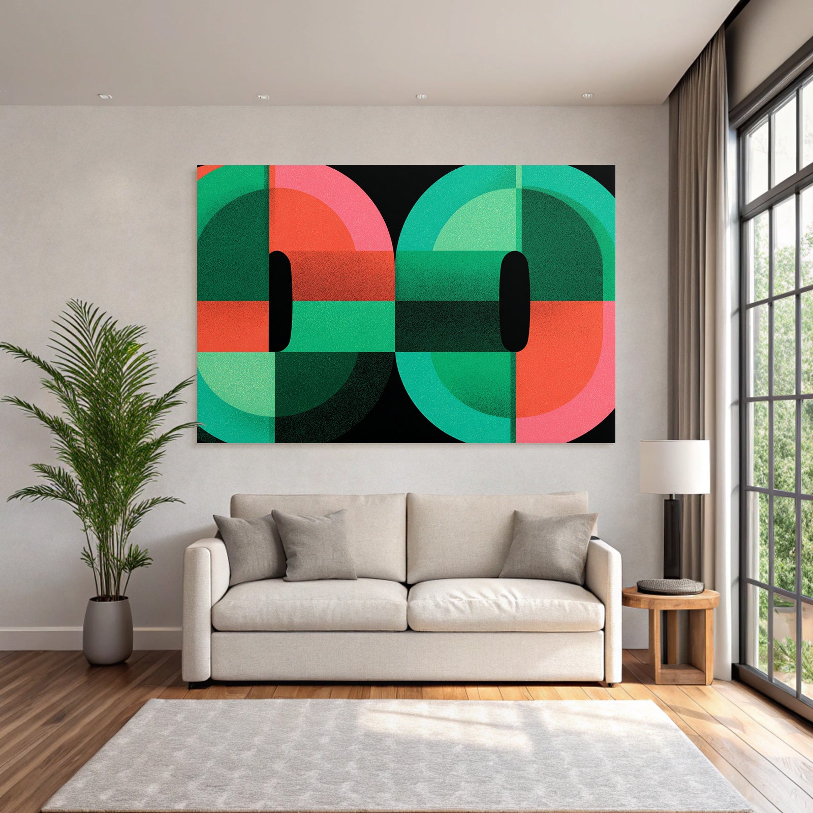 Abstraktes Grafikdesign Mit Kreisen Und Vibranten Farben
