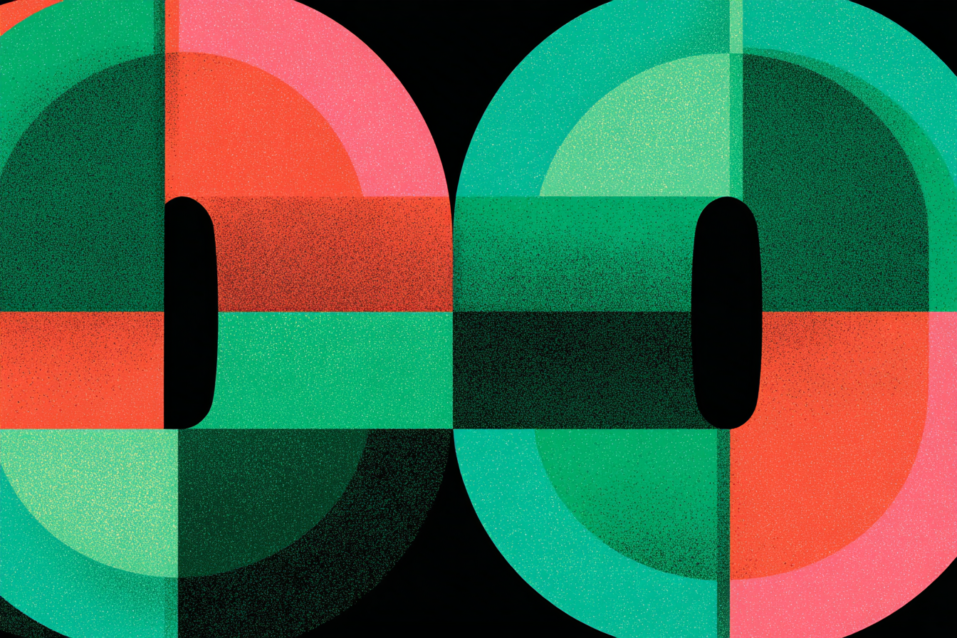 Abstraktes Grafikdesign Mit Kreisen Und Vibranten Farben | Bauhaus | Stilrichtungen
