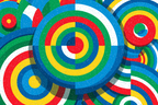 Bunter Abstrakter Hintergrund Mit Kreisförmigen Mustern | Bauhaus | Stilrichtungen