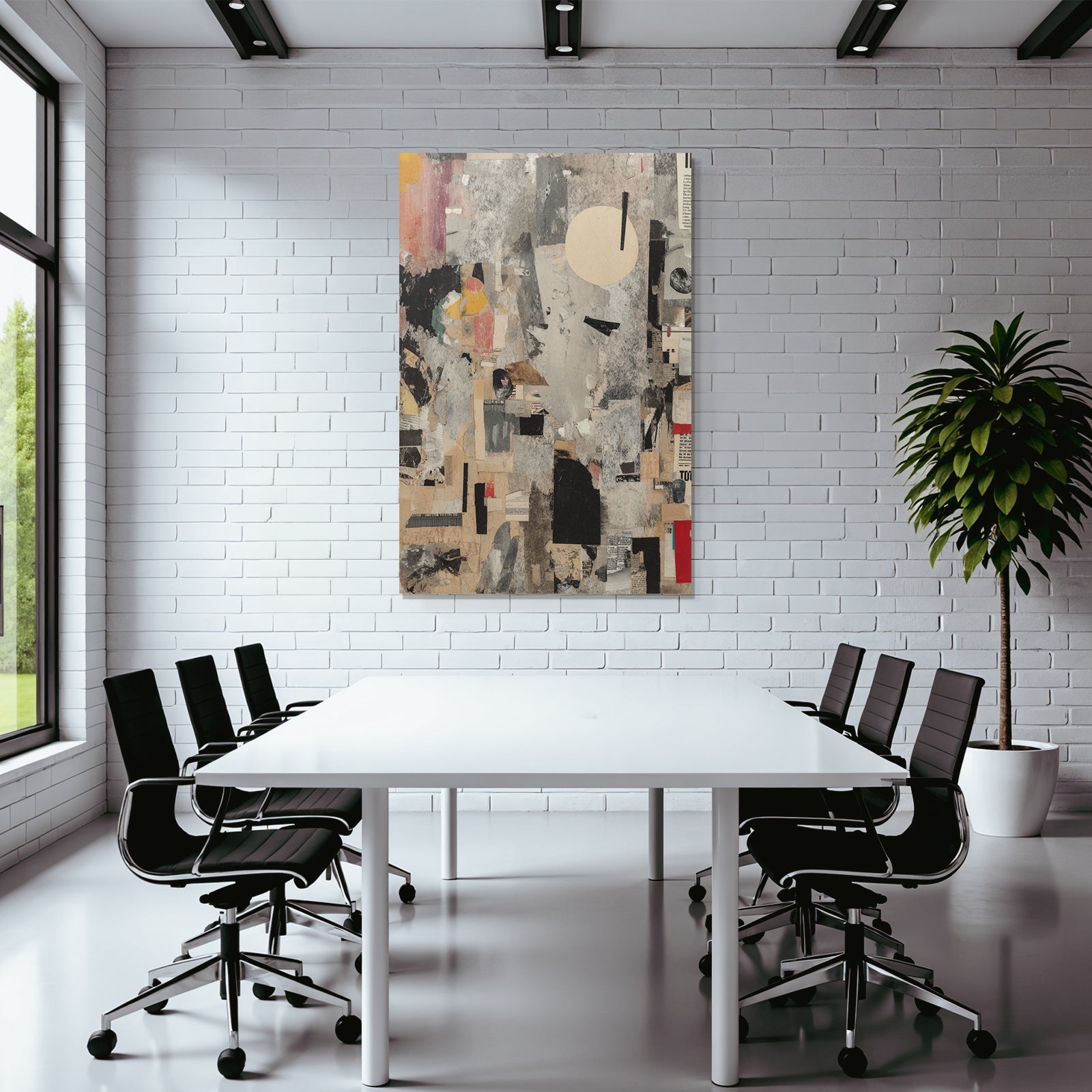 Abstrakte Papier Collage Mit Farbigem Texturspiel