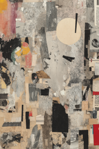 Abstrakte Papier Collage Mit Farbigem Texturspiel | Dadaismus | Stilrichtungen
