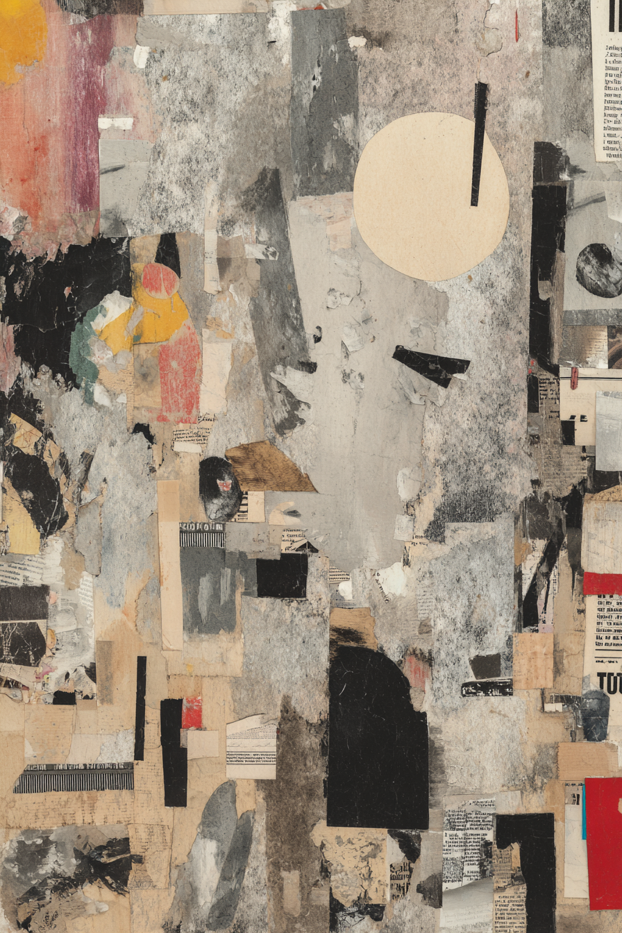 Abstrakte Papier Collage Mit Farbigem Texturspiel | Dadaismus | Stilrichtungen