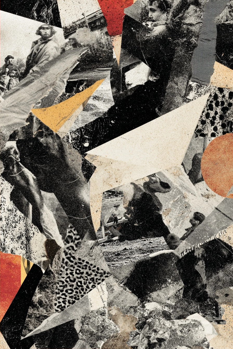 Collage Aus Schwarzweissen Fotos Naturansichten Tierdrucke Und Geometrische Formen | Dadaismus | Stilrichtungen