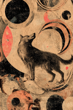 Wolf Im Abstrakten Naturkosmos Collage | Dadaismus | Stilrichtungen