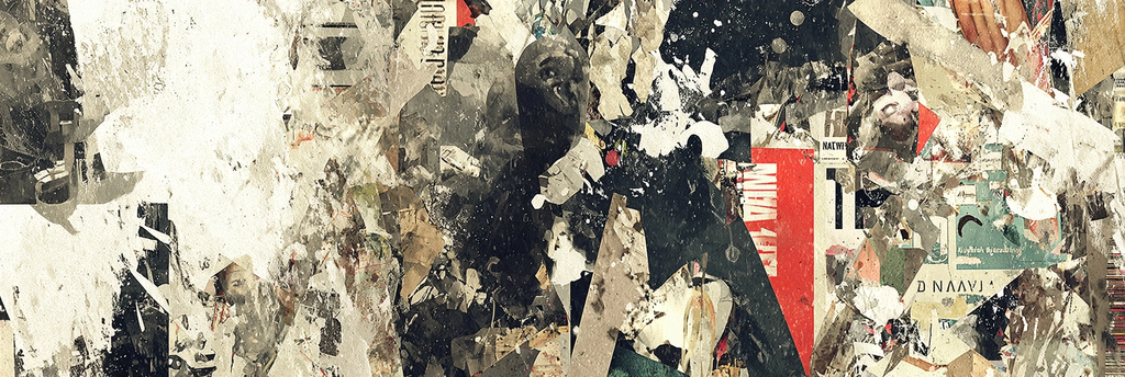 Chaotische Kollage Aus Verwitterten Texturen Mustern Und Textfragmenten | Dadaismus | Stilrichtungen