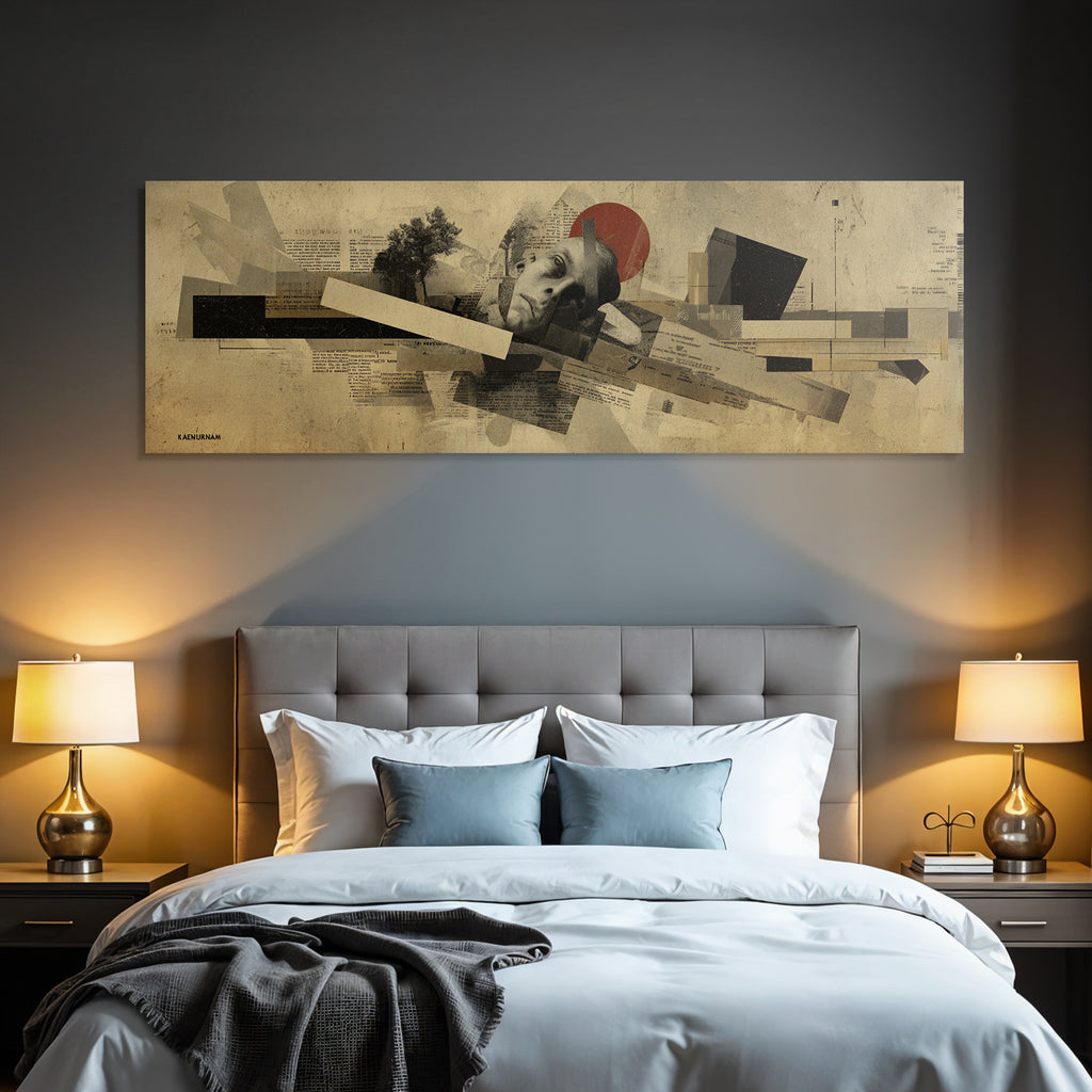 Collage Aus Abstrakten Gesichtern Formen Und Texturen