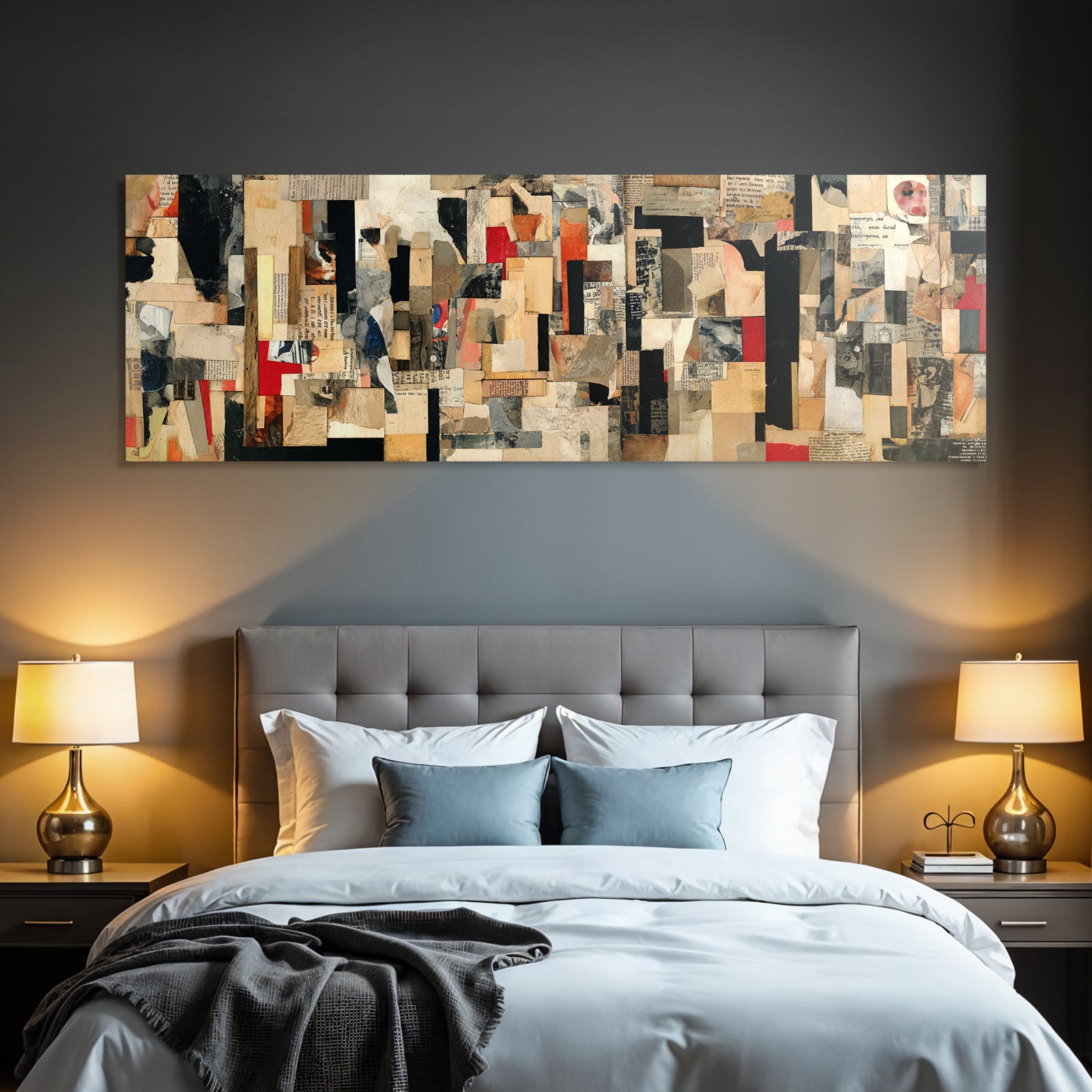 Moderne Mixedmedia Collage Mit Texturen Farben Und Kontrasten
