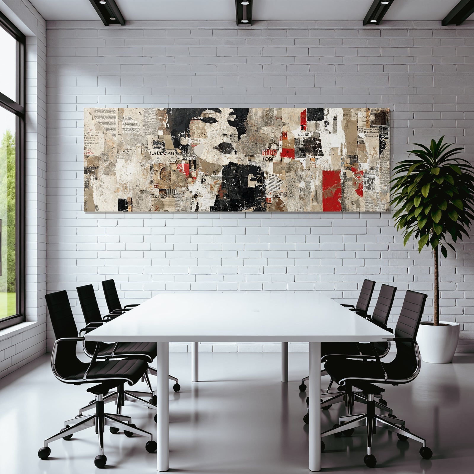 Moderne Stadtkunst Collage Mit Fragmentiertem Gesicht