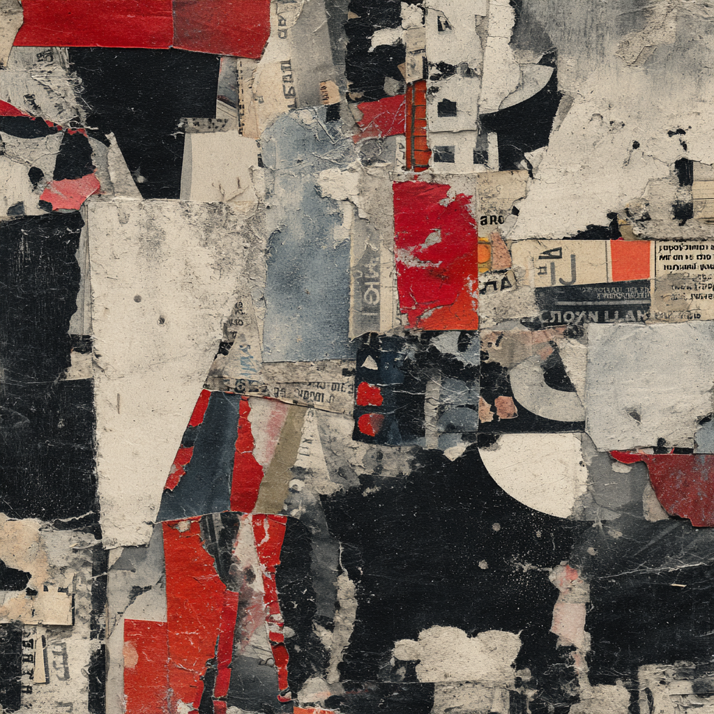 Abstrakte Collage Aus Zerrissenem Papier Und Urbanem Verfall | Dadaismus | Stilrichtungen