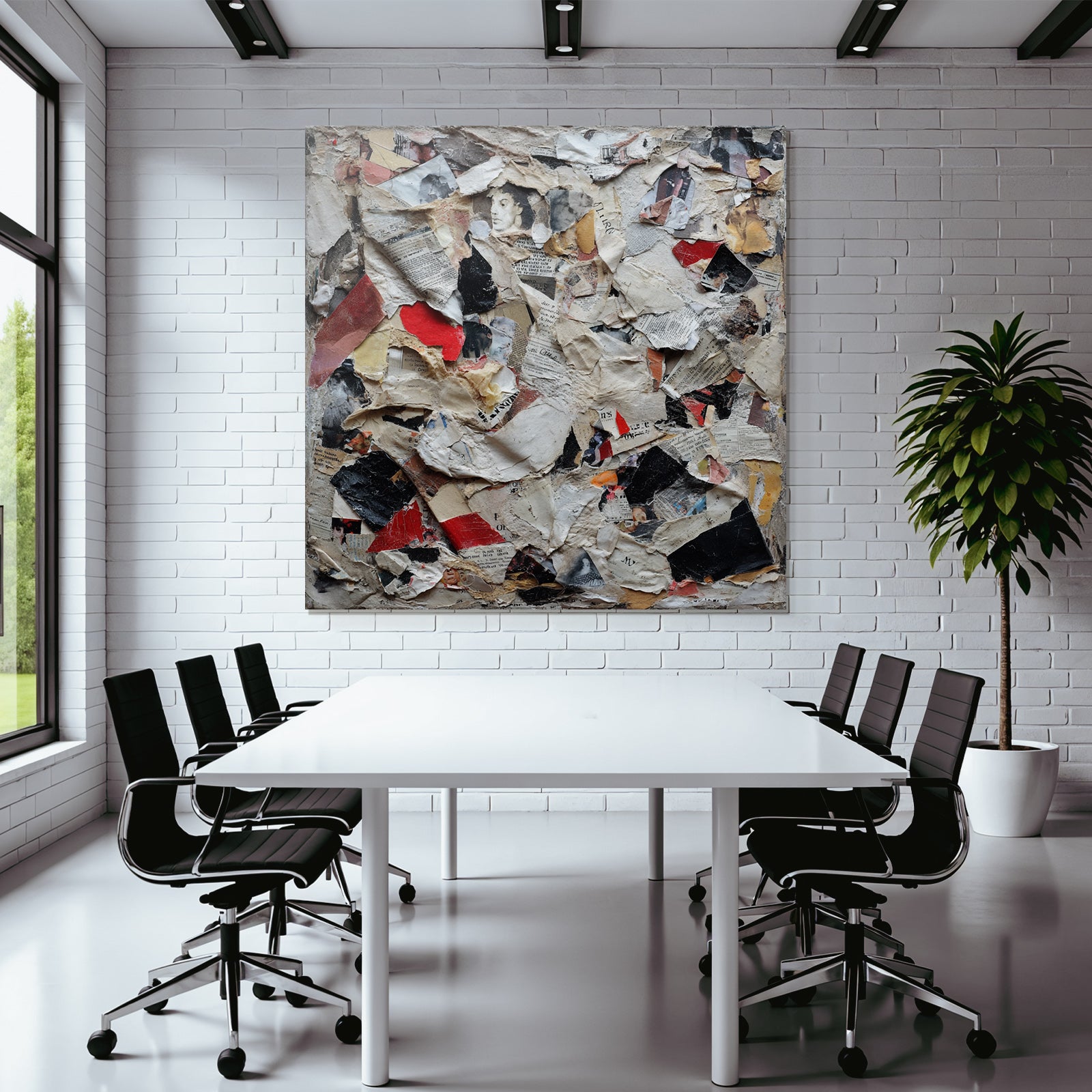 Abstrakte Schichten Aus Papier Und Stoff Collage