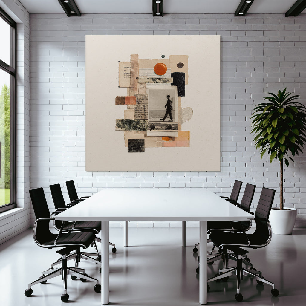 Nostalgische Papiercollage Mit Schwarzweissfoto