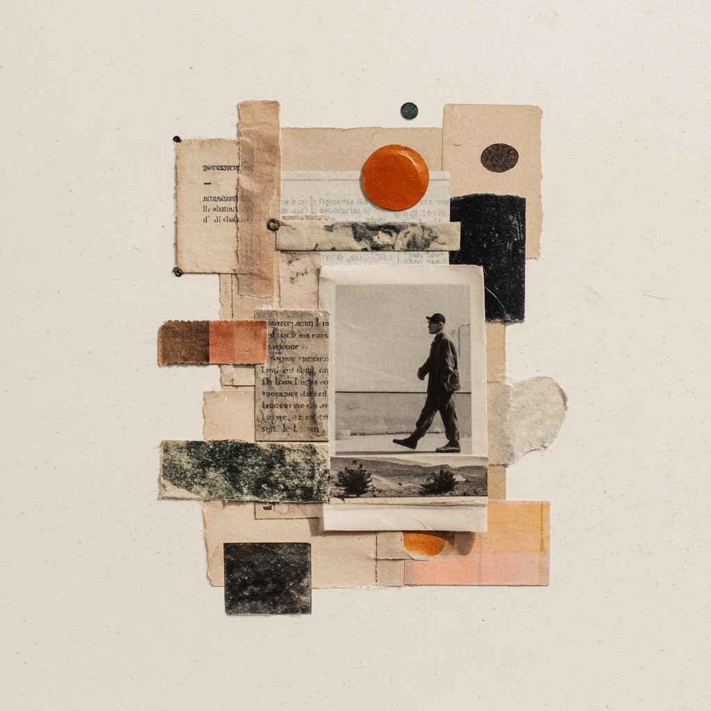 Nostalgische Papiercollage Mit Schwarzweissfoto | Dadaismus | Stilrichtungen