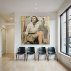 Vintage portrait of a woman with nostalgic retro charm