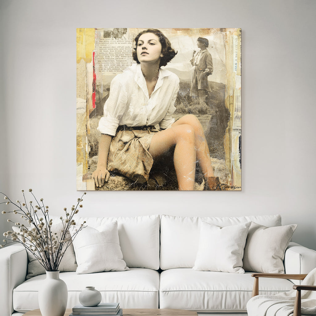 Vintage portrait of a woman with nostalgic retro charm