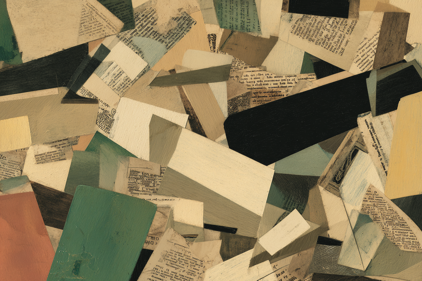 Abstrakte Mischung Aus Farbigen Papierfragmenten | Dadaismus | Stilrichtungen
